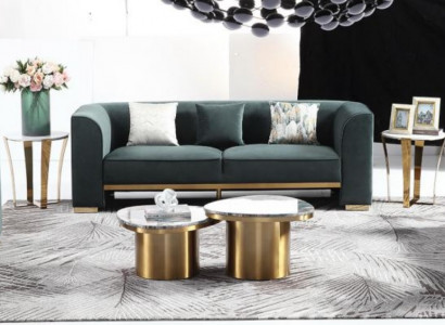 Designer Rund Couchtisch Wohnzimmertisch Kaffeetisch Sofa Tisch Marmor Beistell